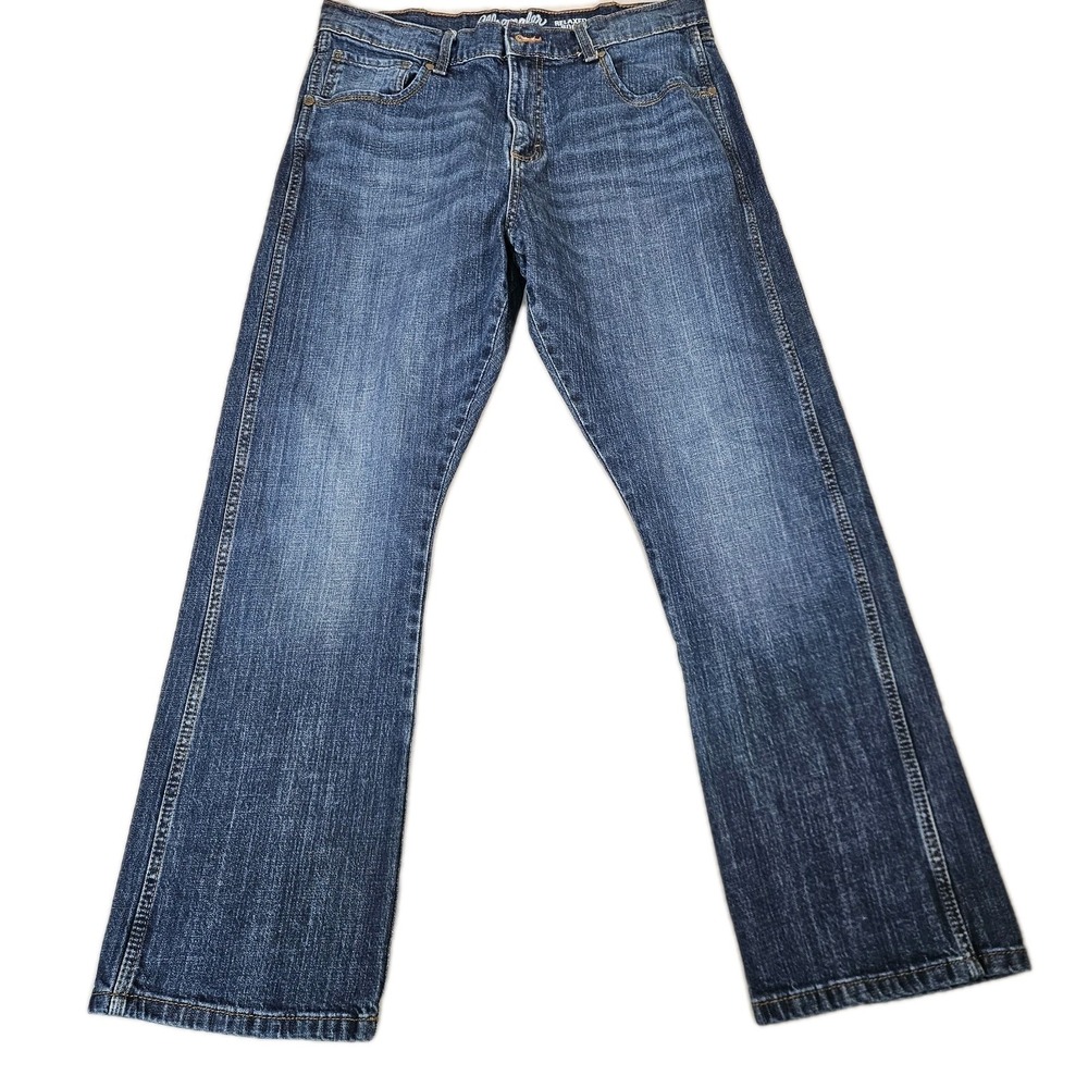 Wrangler Retro Relaxed Bootcut Jeans Men 34x30 Blue Denim Stretch Classic Casual